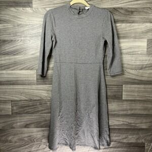 Emberley Womens Gray‎ Dress Small Mid Sleeve Granny Core Prairie Dress